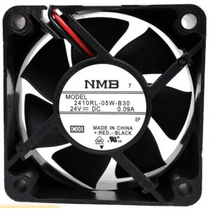 NMB 2410RL-05W-B30 24V 0.10A 2wires cooling fan